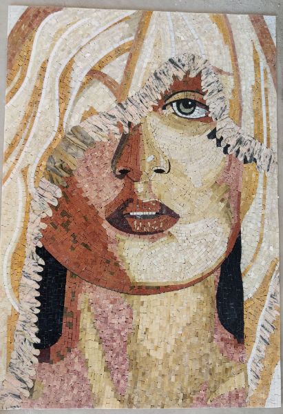 Picture of Girl portrait marble mosaic 4